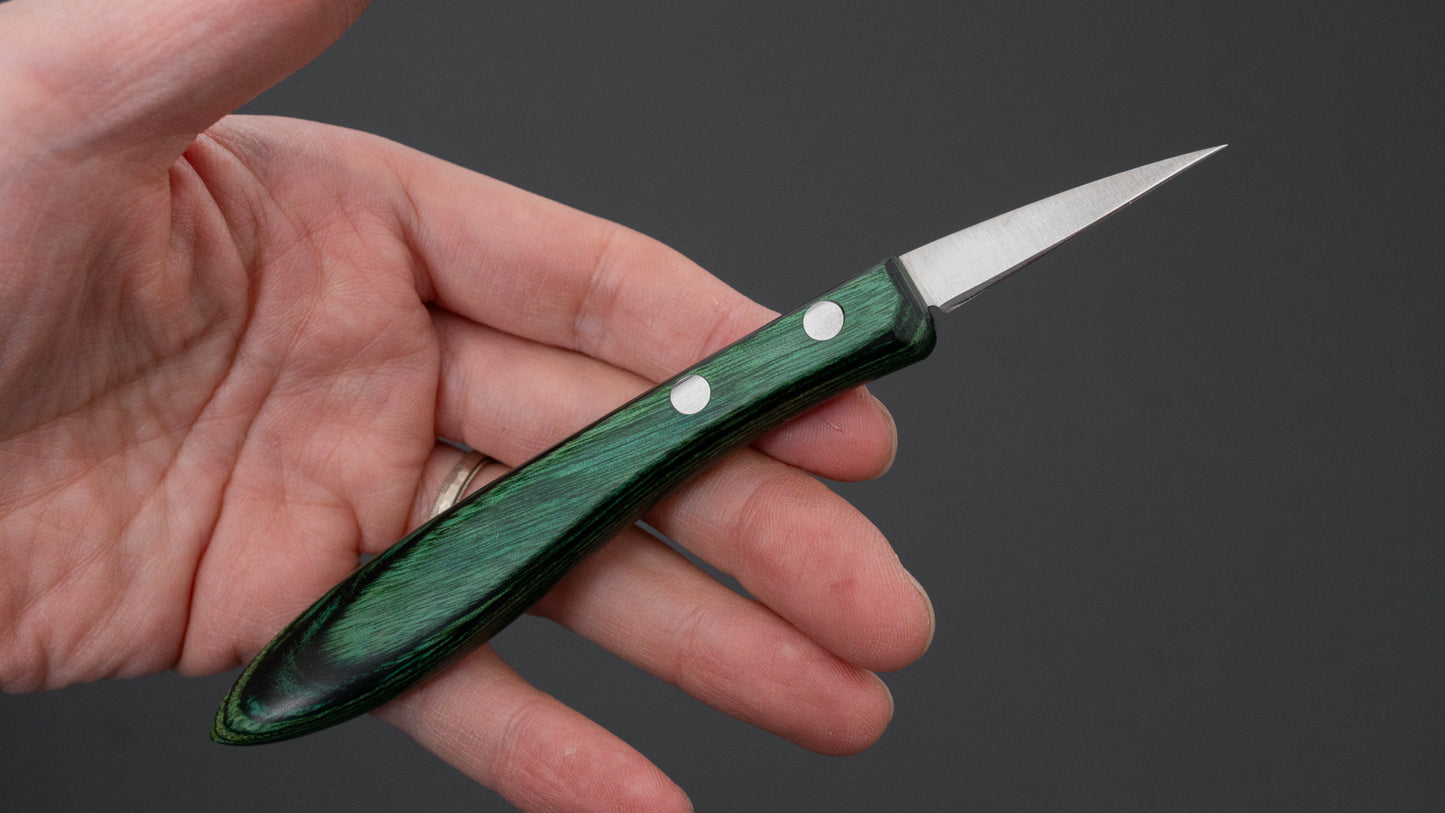 Mumei Curving Knife 40mm Pakka Handle