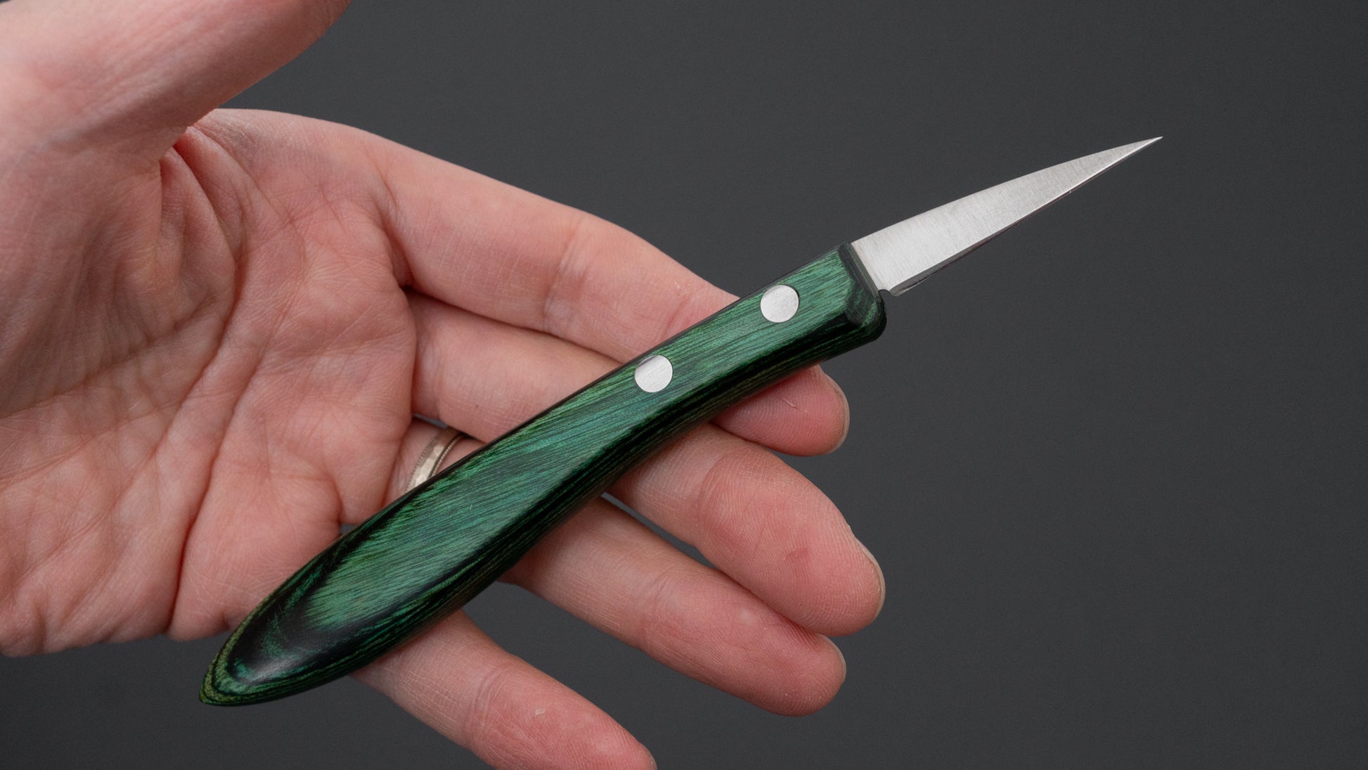 Mumei Curving Knife 40mm Pakka Handle
