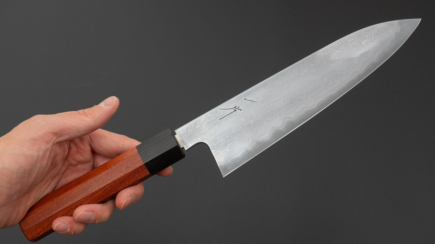 Hitohira Nigara B2 Damascus Gyuto 210mm Quince Handle