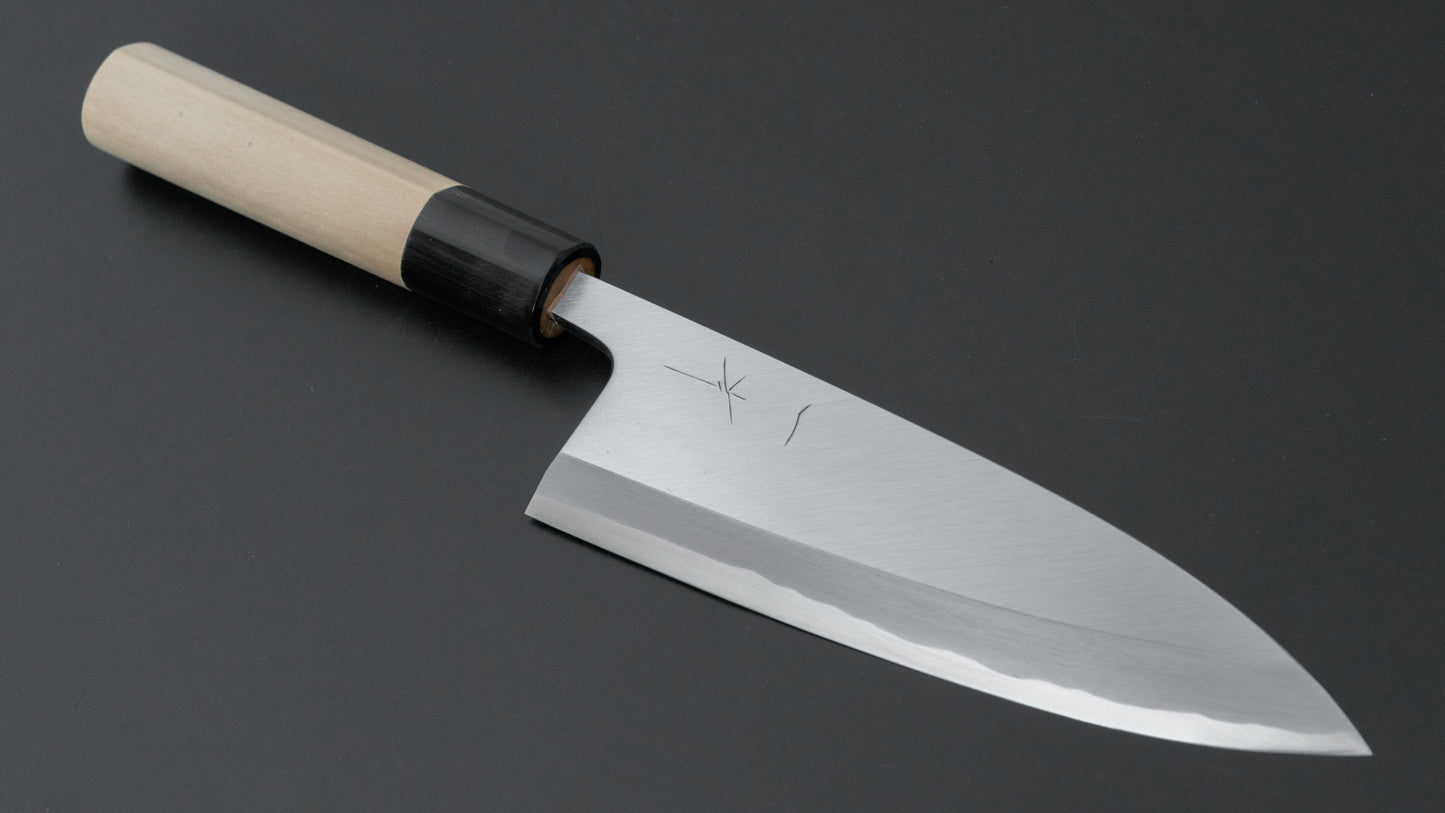Hitohira Togashi White #2 Deba 150mm Ho Wood Handle (D-Shape/ Saya)