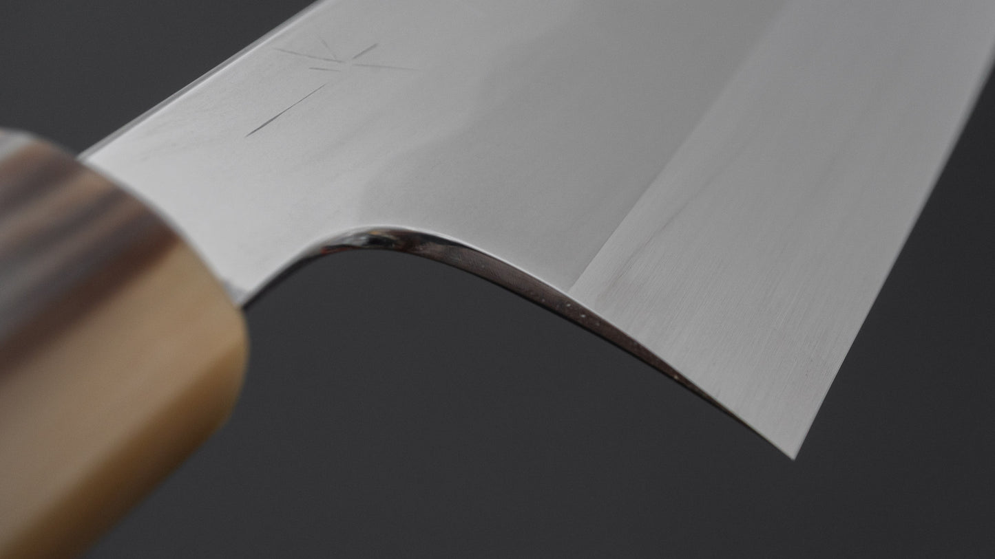 Hitohira Togashi White #1 Notaremon Mizu Honyaki Gyuto 240mm Ziricote Handle (#175/ Saya)