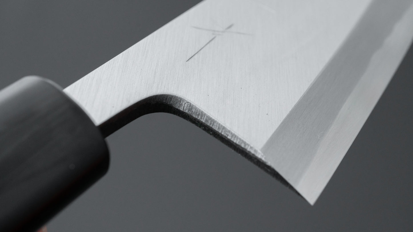 Hitohira Togashi White #2 Deba 150mm Ho Wood Handle (D-Shape/ Saya)