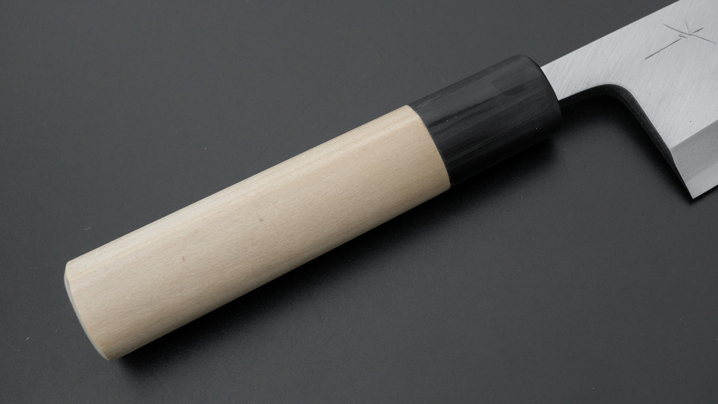 Hitohira Togashi White #2 Deba 150mm Ho Wood Handle (D-Shape/ Saya)