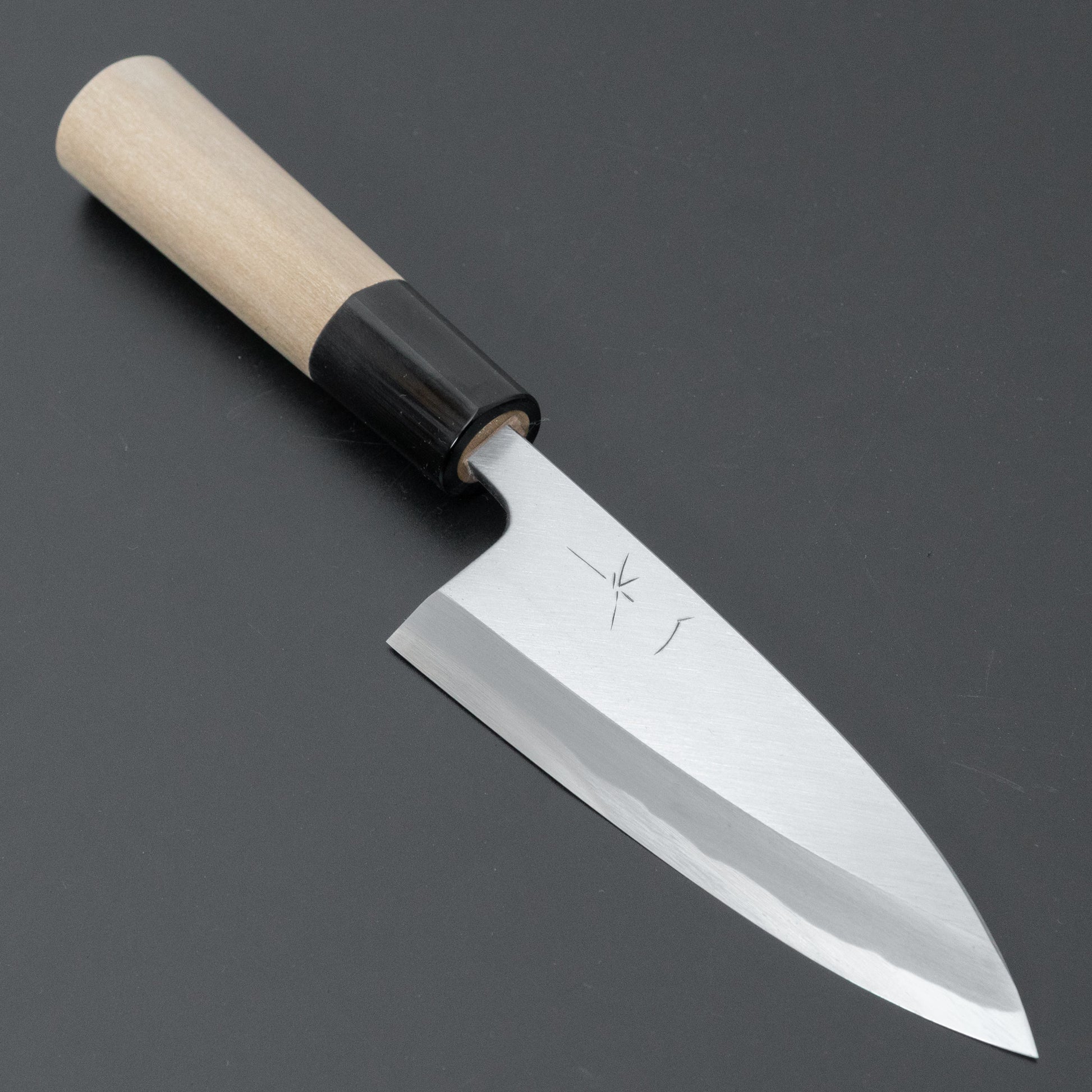 Hitohira Togashi White #2 Deba 120mm Ho Wood Handle (D-Shape/ Saya)