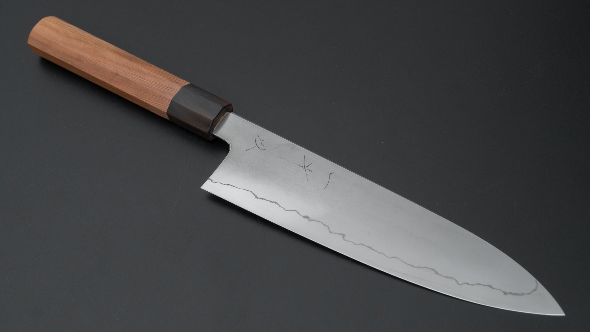 Hitohira Kikuchiyo Izo Silver #3 Gyuto 210mm Yakusugi Cedar Handle - HITOHIRA