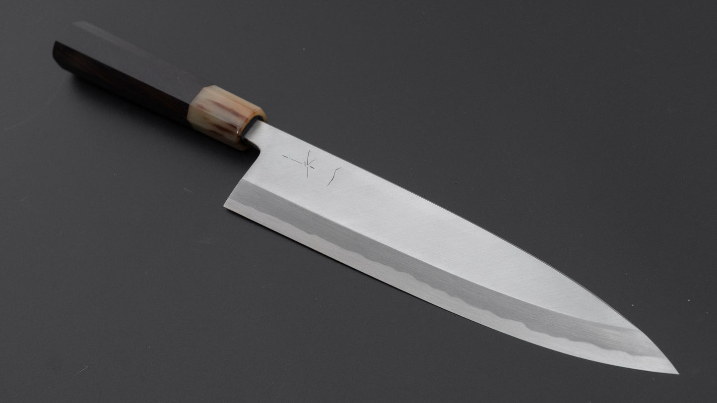 Hitohira Tanaka Manzo White #2 Mioroshi Deba 210mm Ebony Handle (Saya)