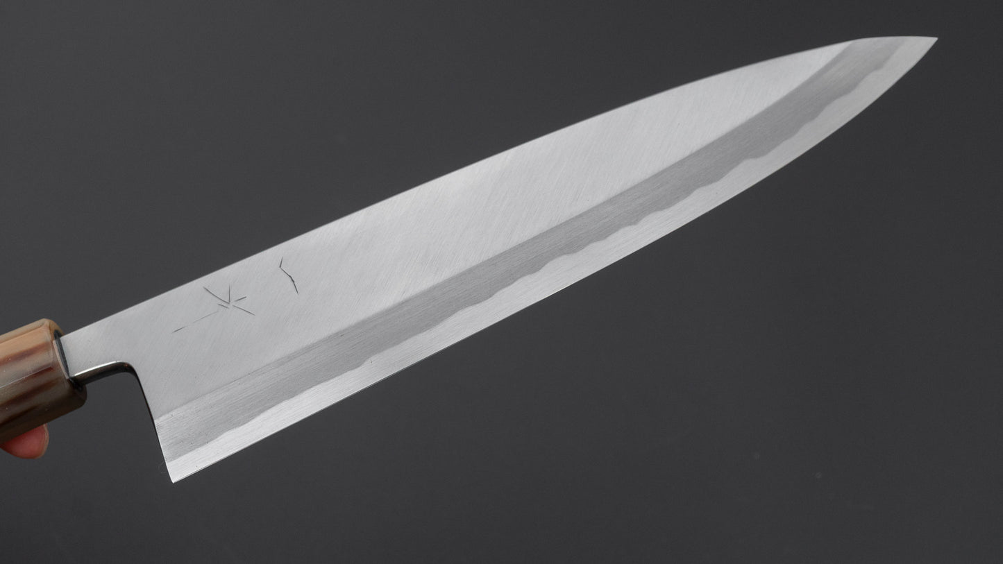 Hitohira Tanaka Manzo White #2 Mioroshi Deba 210mm Ebony Handle (Saya)
