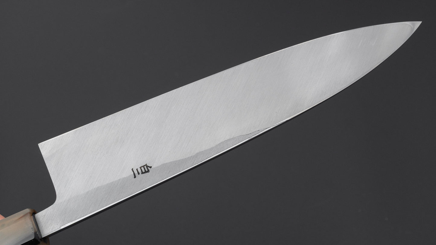 Hitohira Tanaka Manzo White #2 Mioroshi Deba 210mm Ebony Handle (Saya)