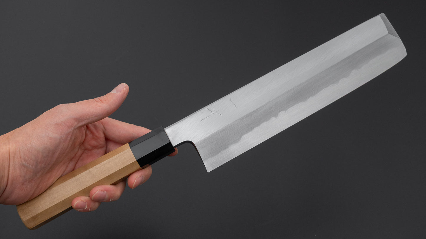 Hitohira Tanaka Mosuke Blue #1 Usuba 225mm Ho Wood Handle (Saya)