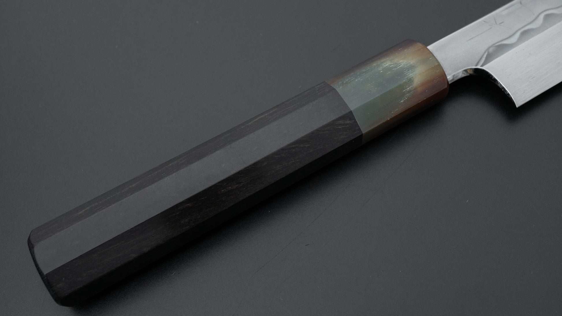 Hitohira Togashi White #1 Sanbonsugi Mizu Honyaki Kiritsuke Yanagiba 300mm Taihei Makassar Ebony Handle (Type T/ Saya)