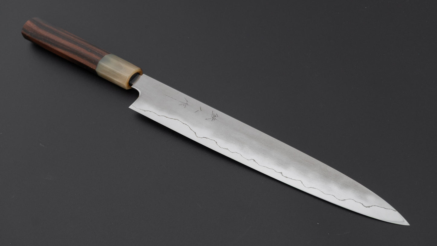 Tetsujin Silver #3 Kasumi Sujihiki 240mm Taihei Makassar Ebony Handle