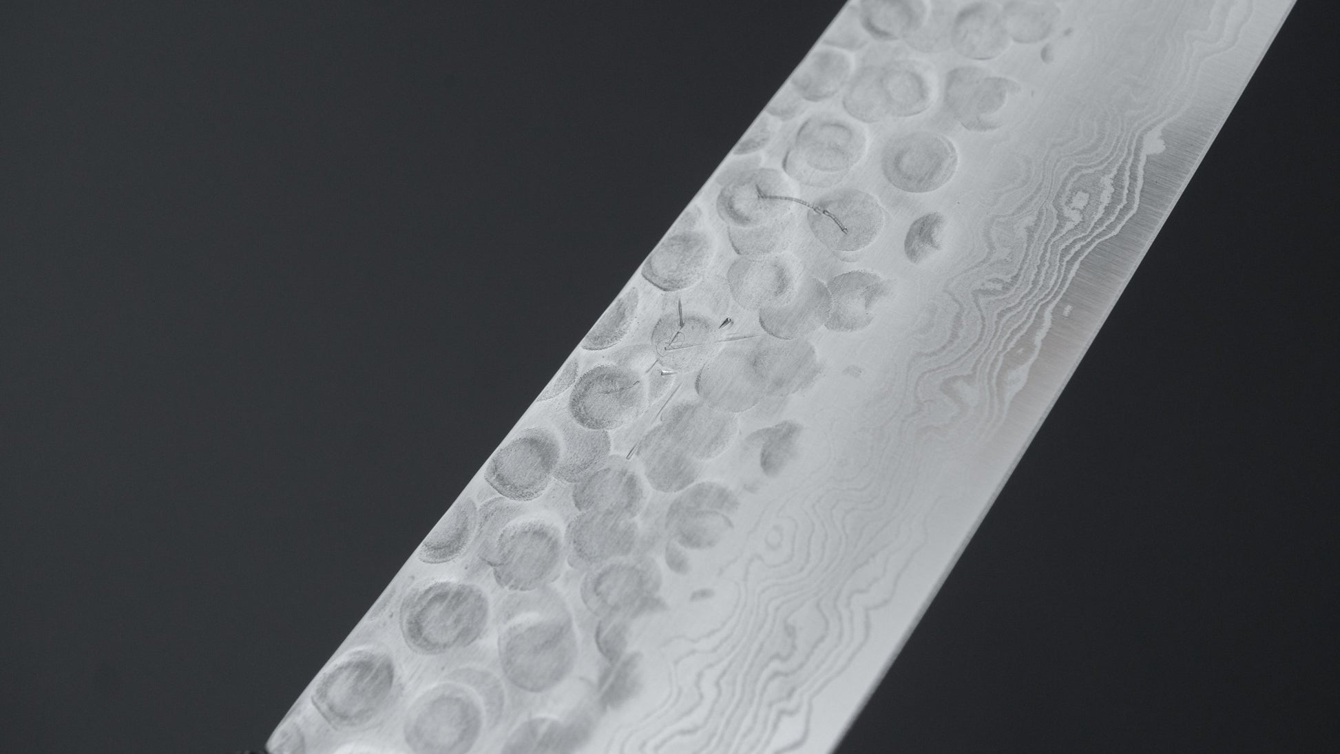 Hitohira HG Tsuchime Damascus Sujihiki 240mm Walnut Handle