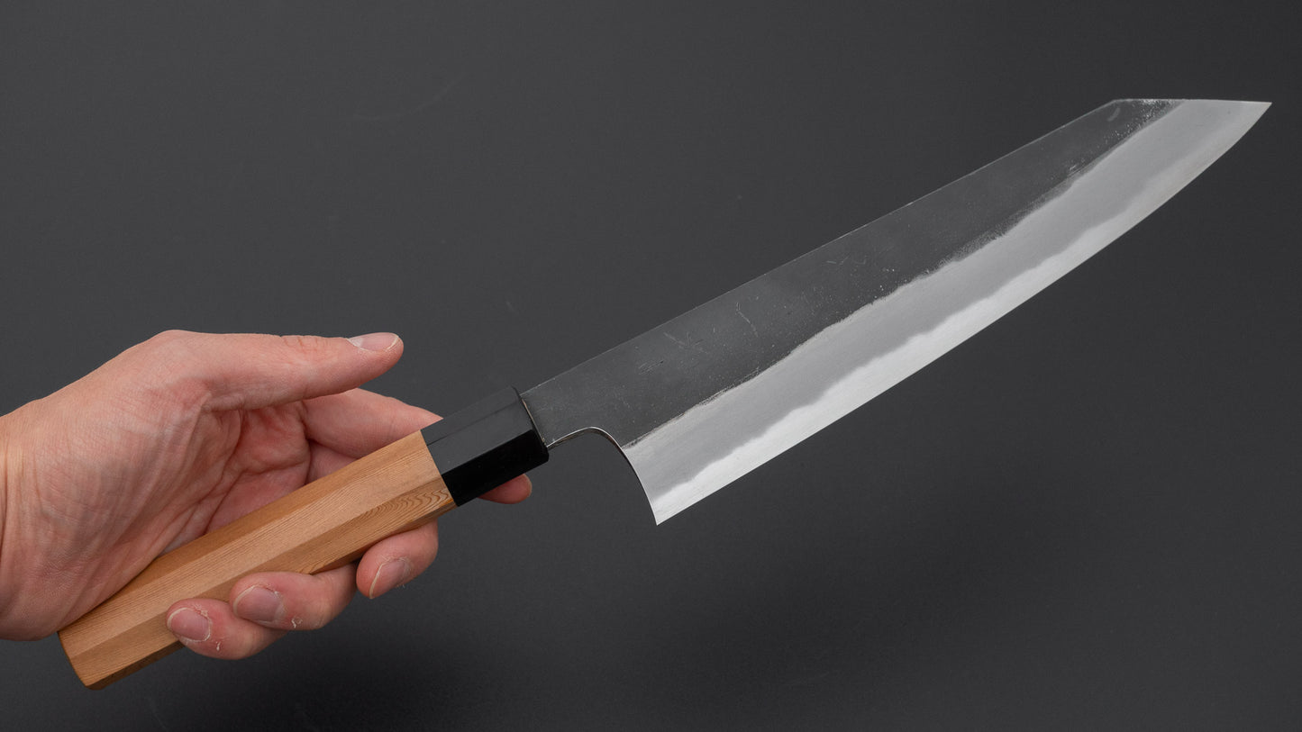 Hitohira Togashi White #2 Kurouchi Kiritsuke Gyuto 240mm Yakusugi Cedar Handle