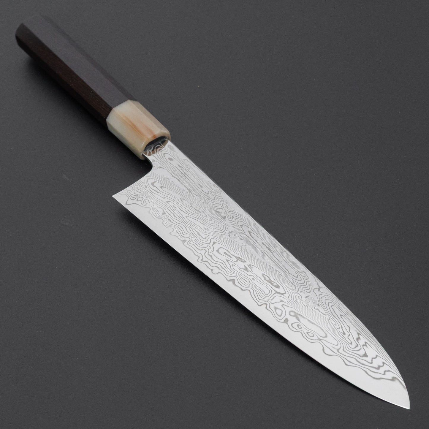 Hitohira Nakagawa Rou SG STRIX Damascus Gyuto 210mm Ebony Handle