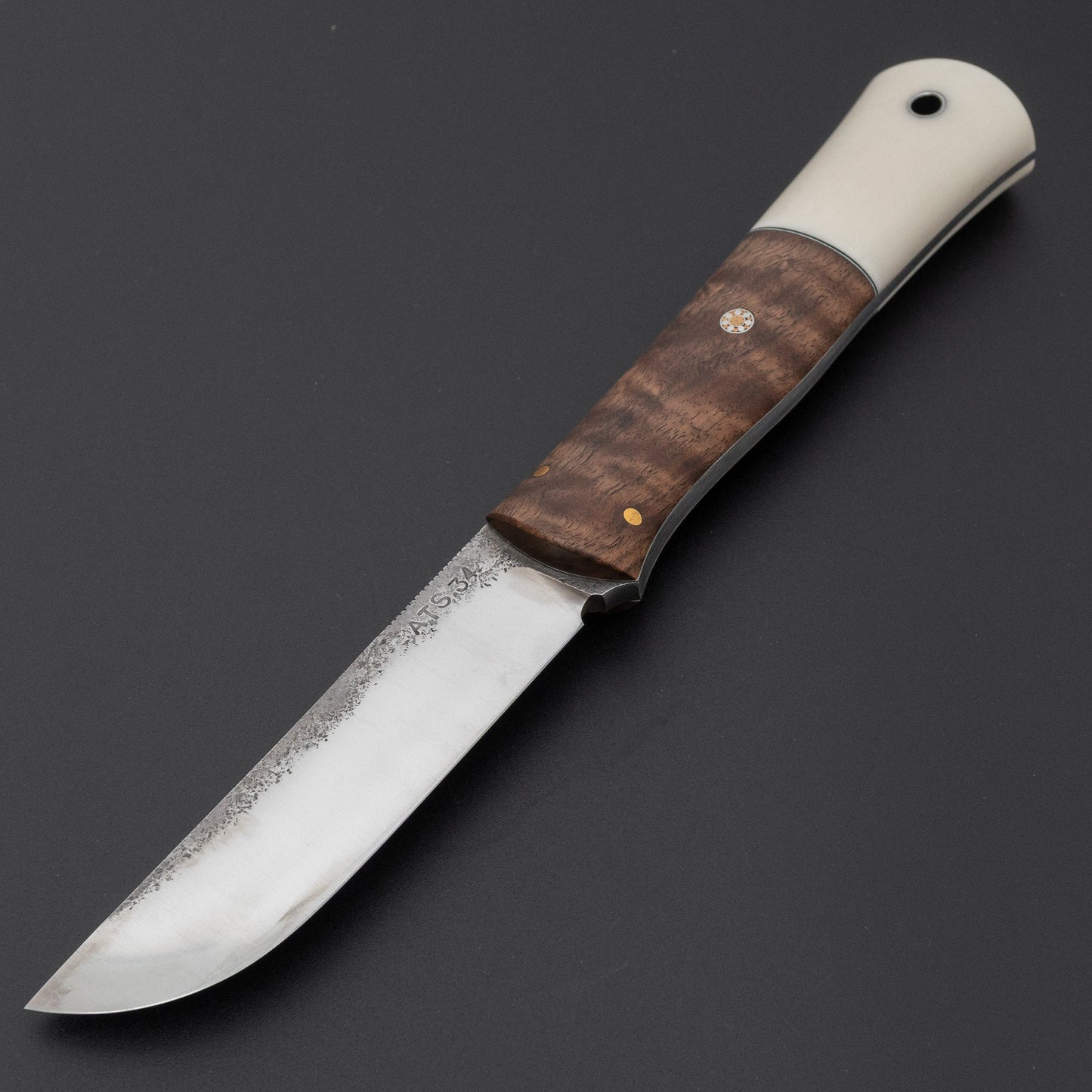 Seino Shikari ATS-34 Fixed Blade Linen Micarta Handle (#007)