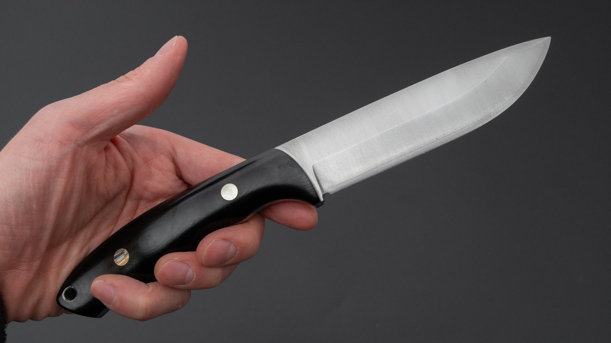 MOKI Berg Fixed Blade Linen Micarta Handle