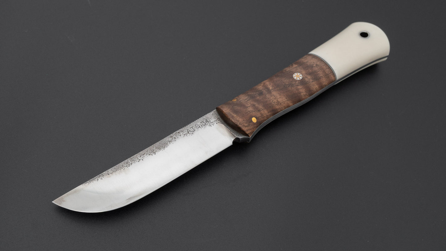 Seino Shikari ATS-34 Fixed Blade Linen Micarta Handle (#007)