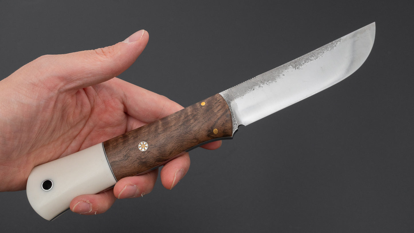 Seino Shikari ATS-34 Fixed Blade Linen Micarta Handle (#007)