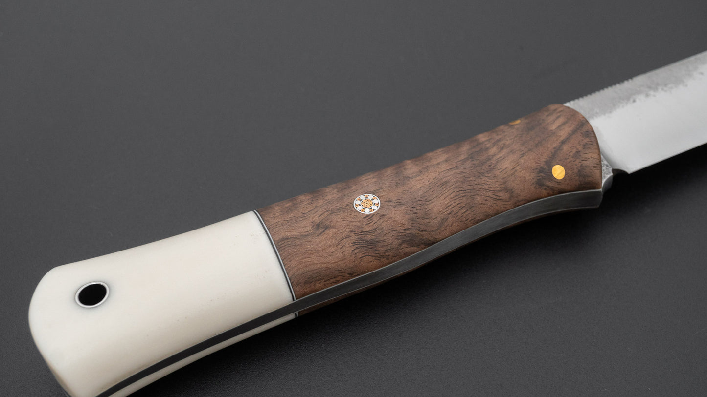 Seino Shikari ATS-34 Fixed Blade Linen Micarta Handle (#007)