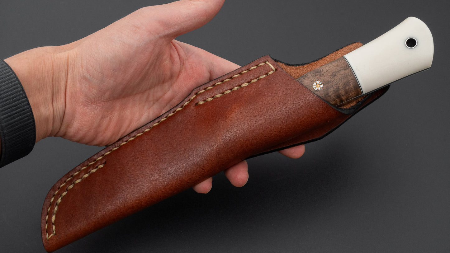 Seino Shikari ATS-34 Fixed Blade Linen Micarta Handle (#007)