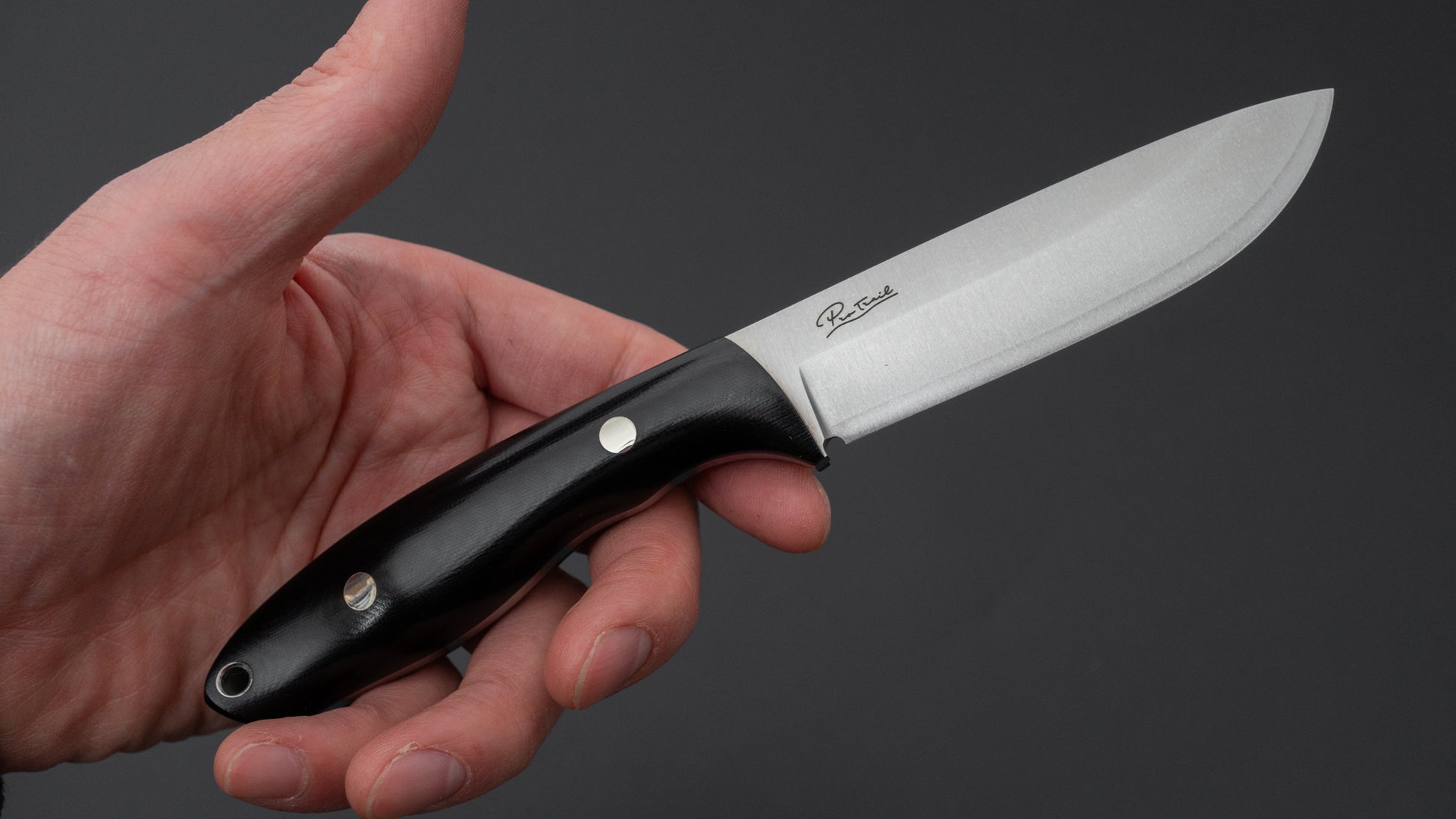 MOKI Berg Pro Trail Fixed Blade Linen Micarta Handle