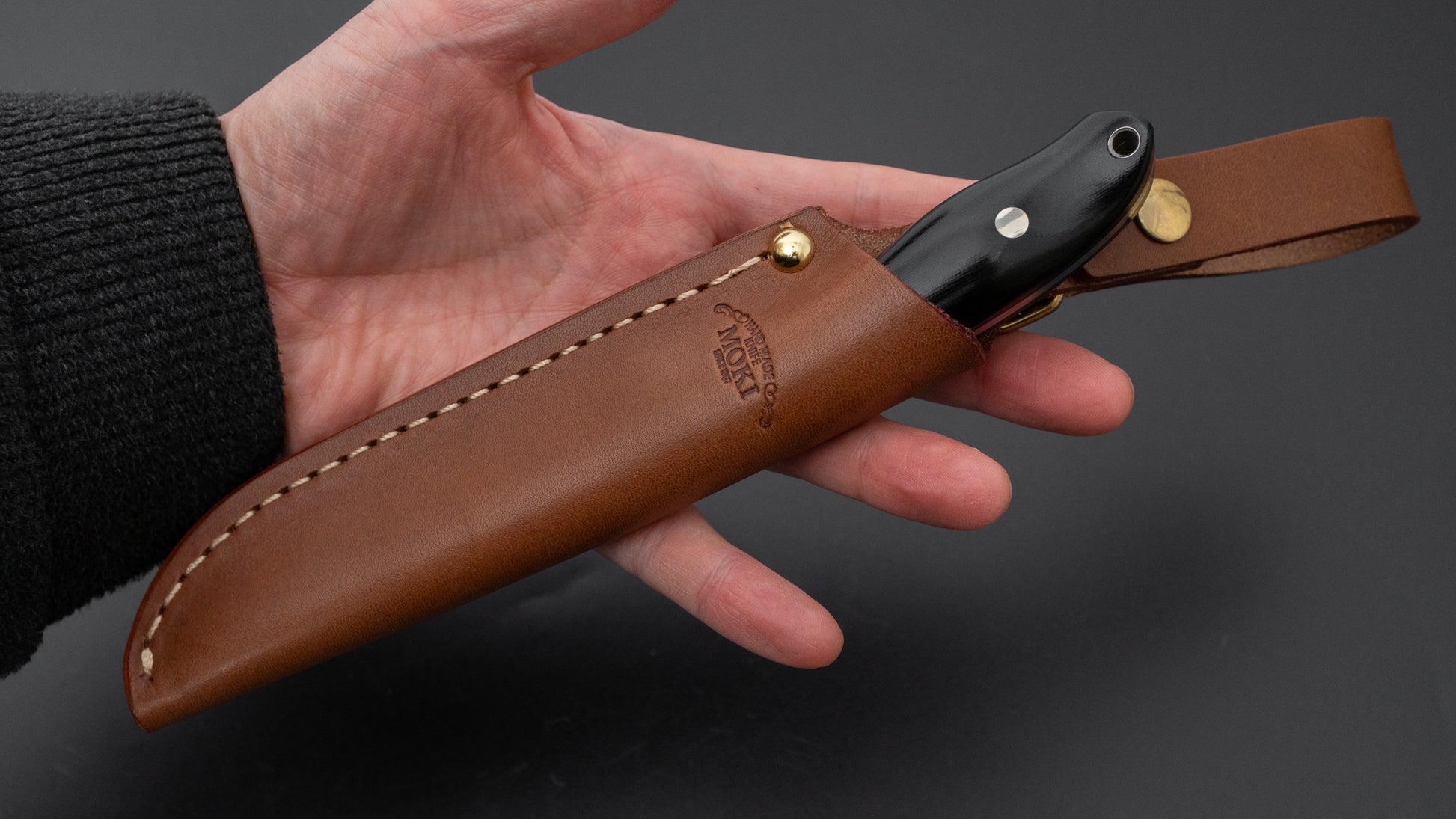 MOKI Berg Pro Trail Fixed Blade Linen Micarta Handle