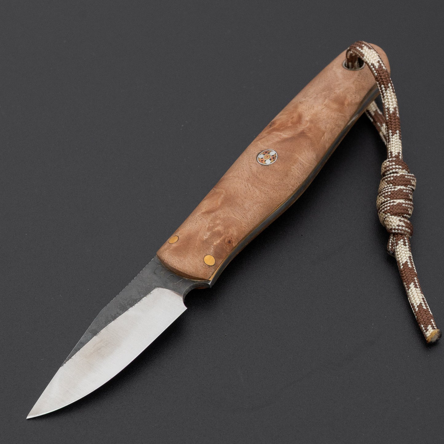 Seino Neck Knife VG10 Fixed Blade Birch Burl Handle (#009)