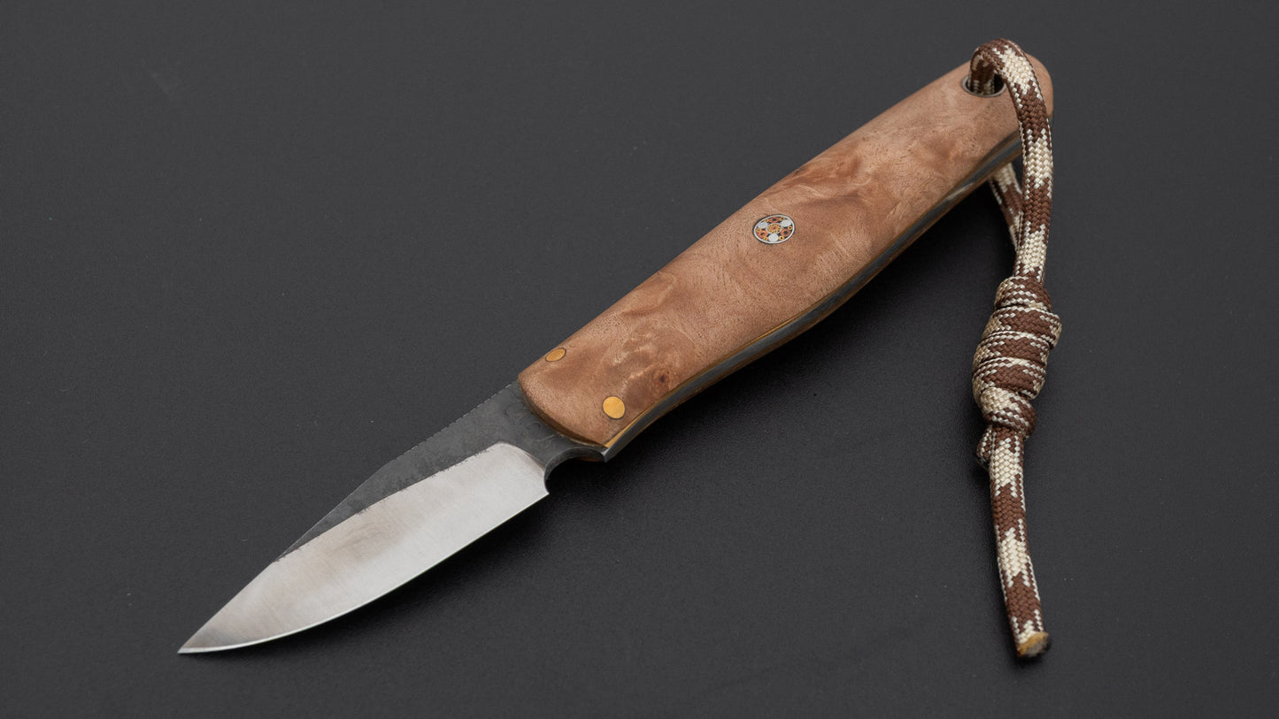 Seino Neck Knife VG10 Fixed Blade Birch Burl Handle (#009)