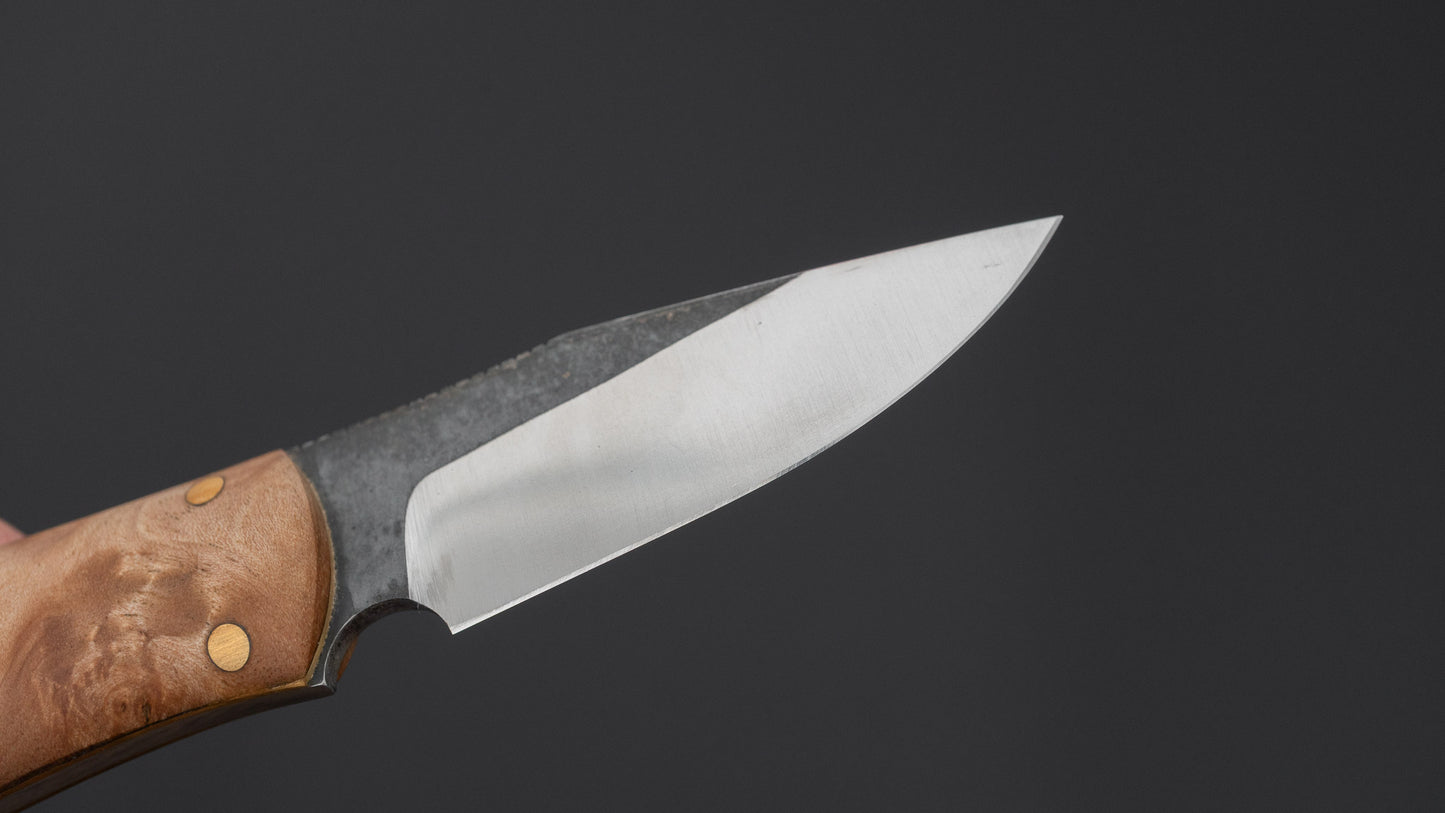 Seino Neck Knife VG10 Fixed Blade Birch Burl Handle (#009)
