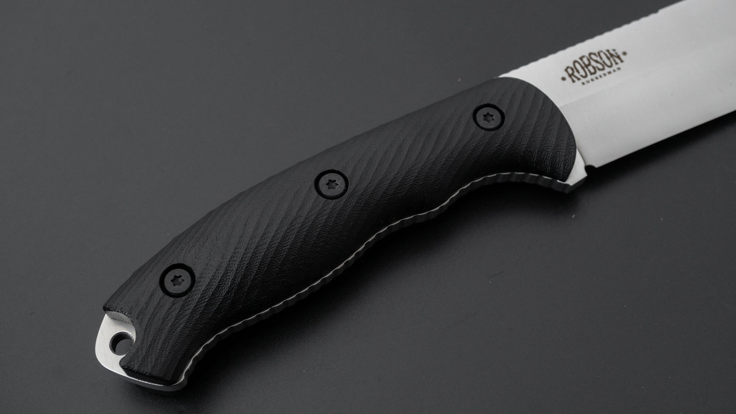 MOKI Berg Robson Ruggedman Fixed Blade Linen Micarta Handle