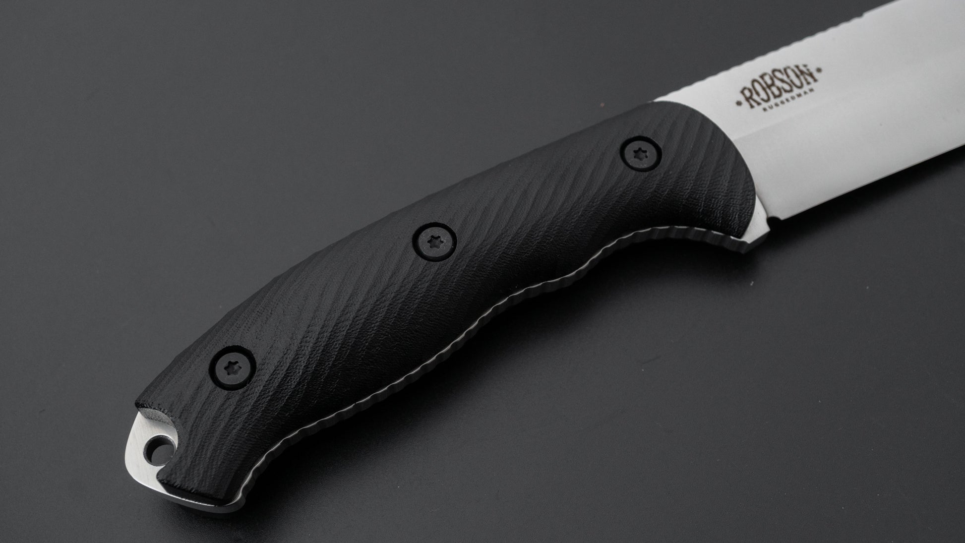 MOKI Berg Robson Ruggedman Fixed Blade Linen Micarta Handle