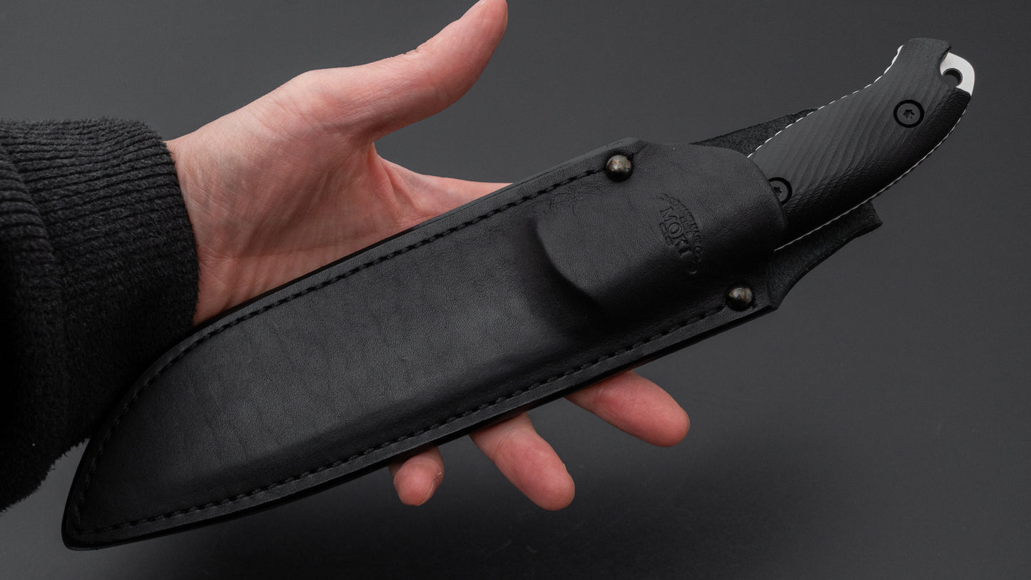 MOKI Berg Robson Ruggedman Fixed Blade Linen Micarta Handle