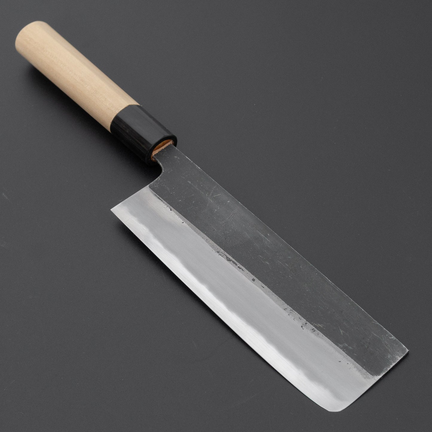 Hitohira Togashi White #2 Kurouchi Nakiri Ho Wood Handle (D-Shape)