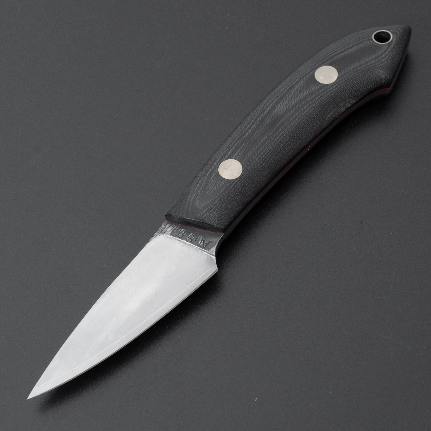 Seino AUS8 Fishing Utility Fixed Blade Linen Micarta Handle (#003)