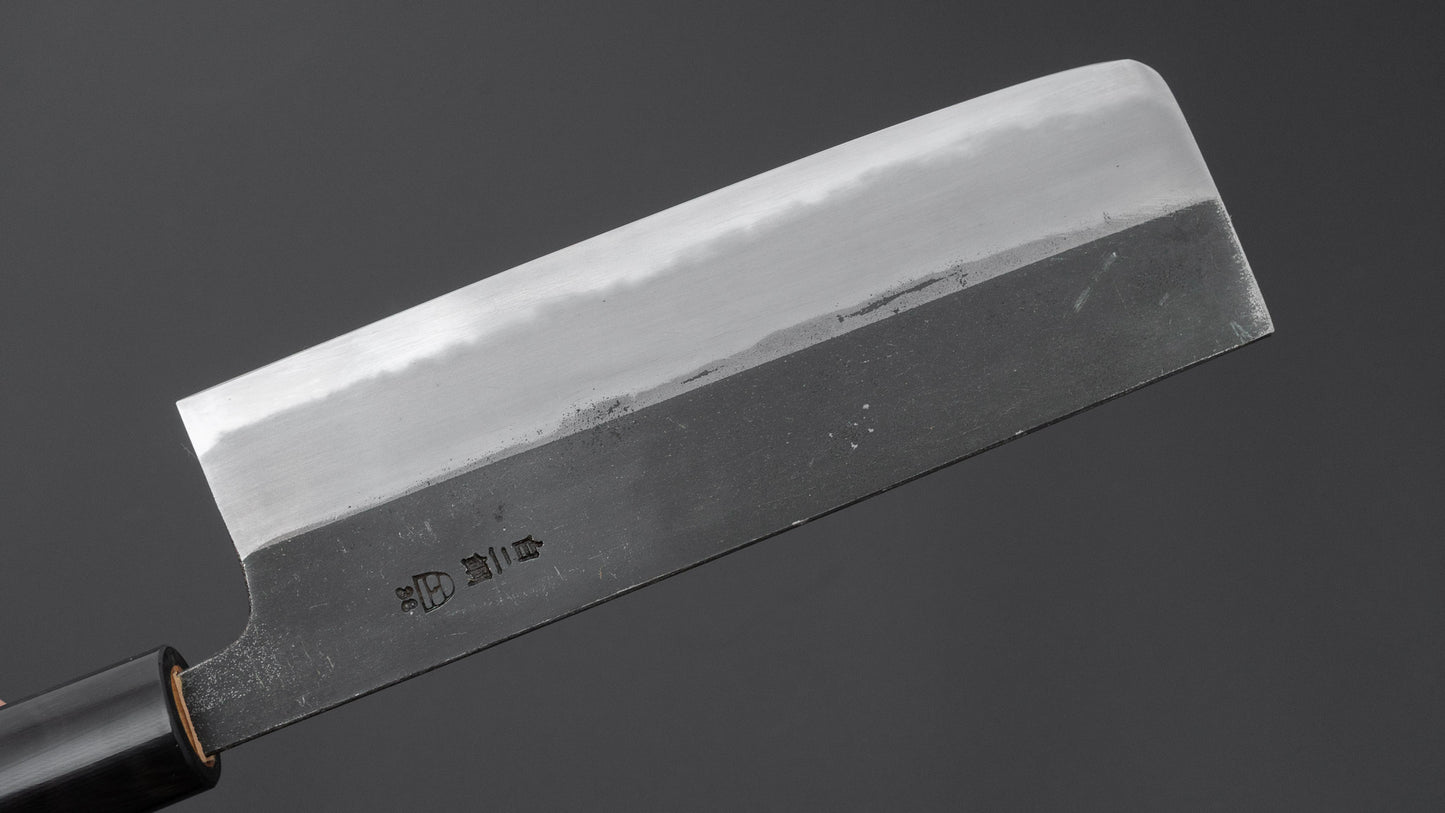Hitohira Togashi White #2 Kurouchi Nakiri Ho Wood Handle (D-Shape)