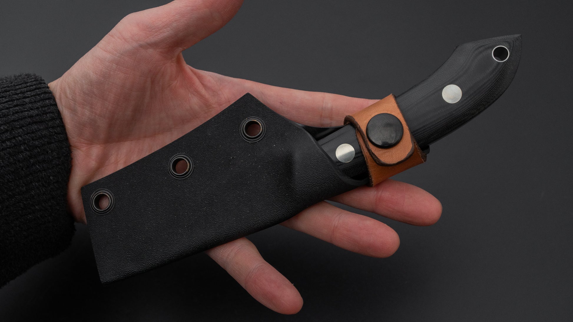 Seino AUS8 Fishing Utility Fixed Blade Linen Micarta Handle (#003)