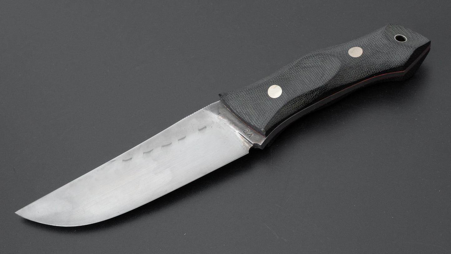 Seino V2 Honyaki Fixed Blade Canvas Micarta Handle (#001)