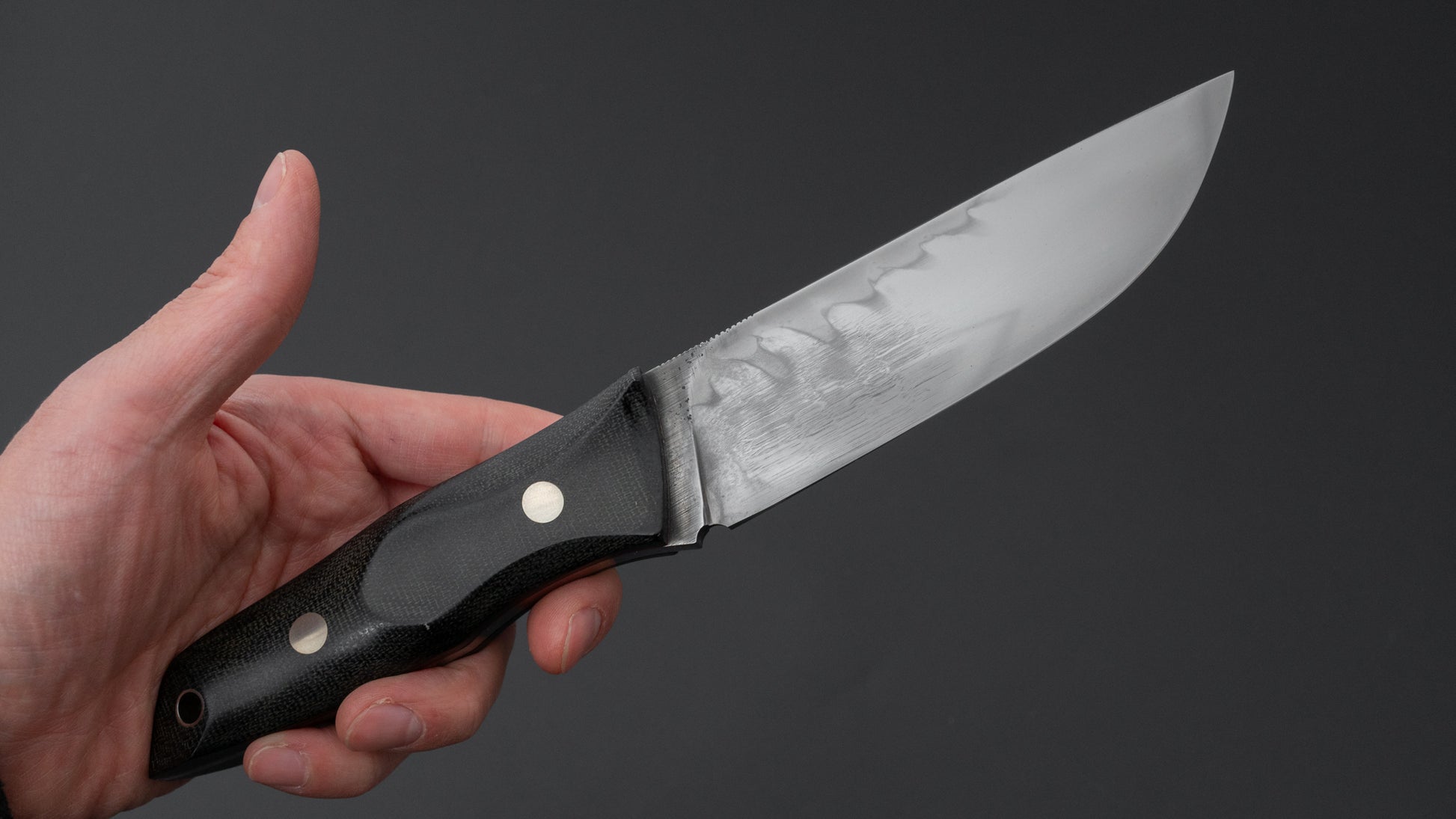 Seino V2 Honyaki Fixed Blade Canvas Micarta Handle (#002)