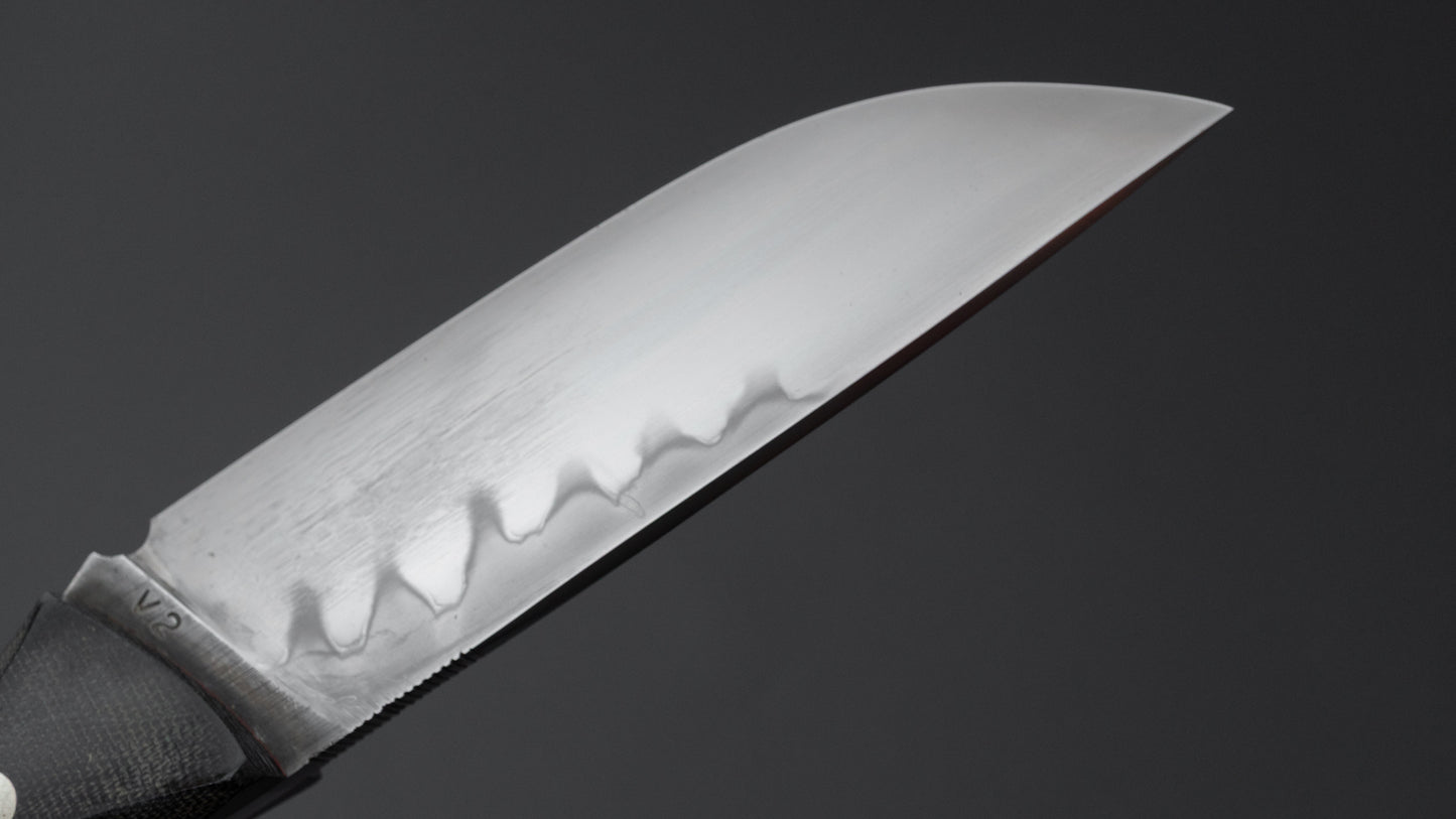 Seino V2 Honyaki Fixed Blade Canvas Micarta Handle (#002)