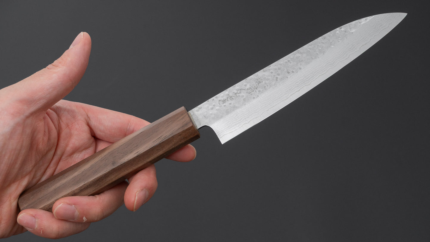 Makoto Kurosaki STK VG-7 Tsuchime Damascus Petty 135mm Walnut Handle