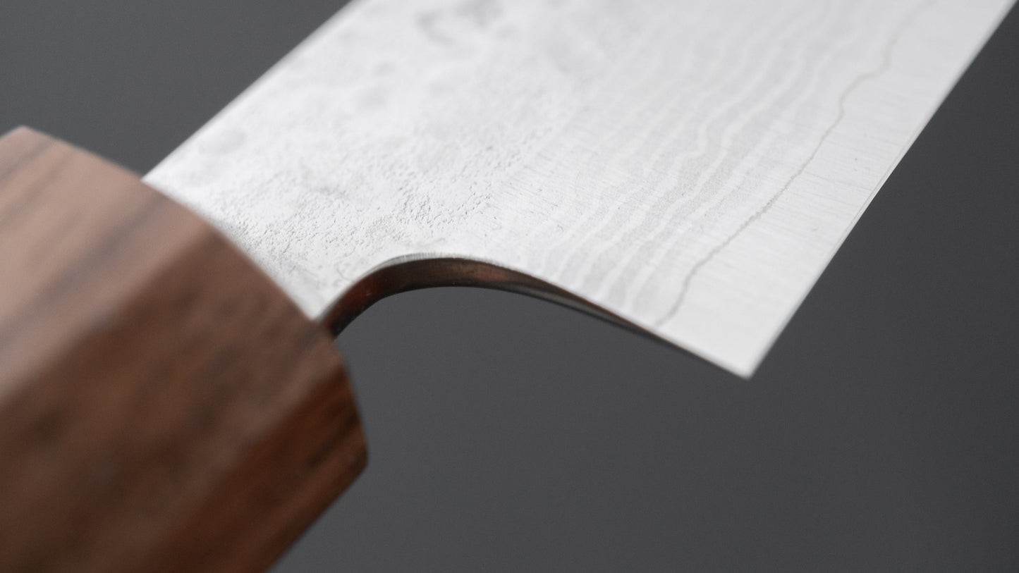 Makoto Kurosaki STK VG-7 Tsuchime Damascus Petty 135mm Walnut Handle