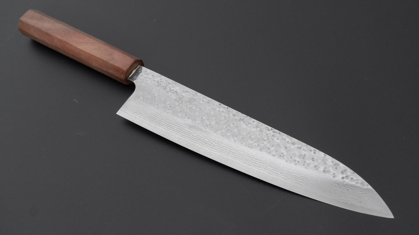 Makoto Kurosaki STK VG-7 Tsuchime Damascus Gyuto 210mm Walnut Handle