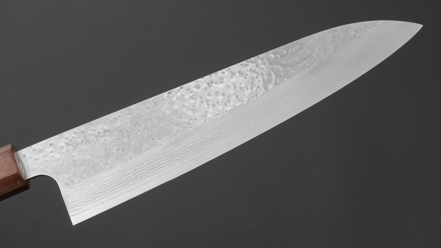 Makoto Kurosaki STK VG-7 Tsuchime Damascus Gyuto 210mm Walnut Handle
