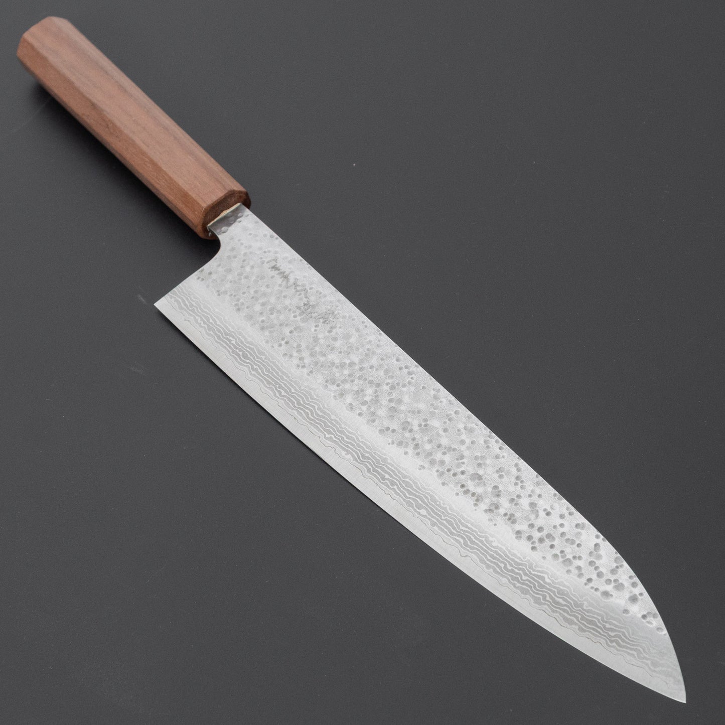 Makoto Kurosaki STK VG-7 Tsuchime Damascus Gyuto 240mm Walnut Handle