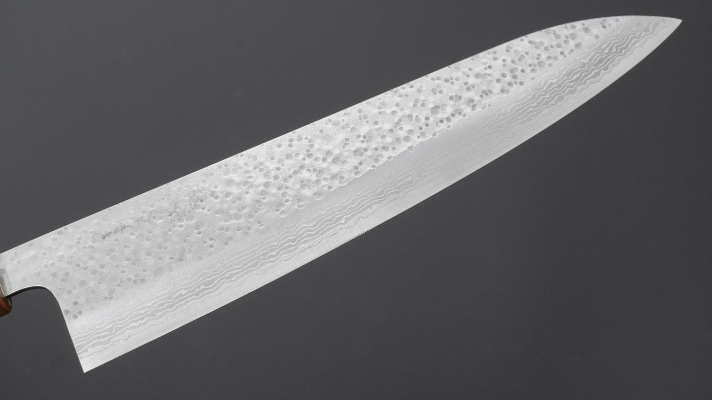 Makoto Kurosaki STK VG-7 Tsuchime Damascus Gyuto 240mm Walnut Handle