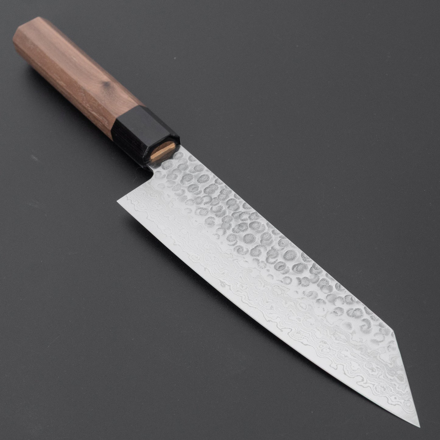 Hitohira HG Tsuchime Damascus Bunka Walnut Handle