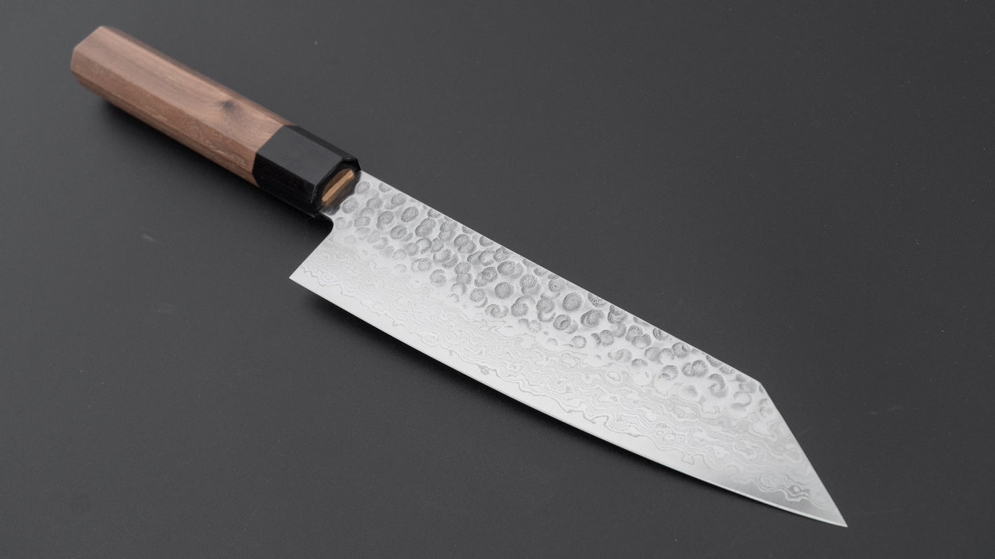Hitohira HG Tsuchime Damascus Bunka Walnut Handle