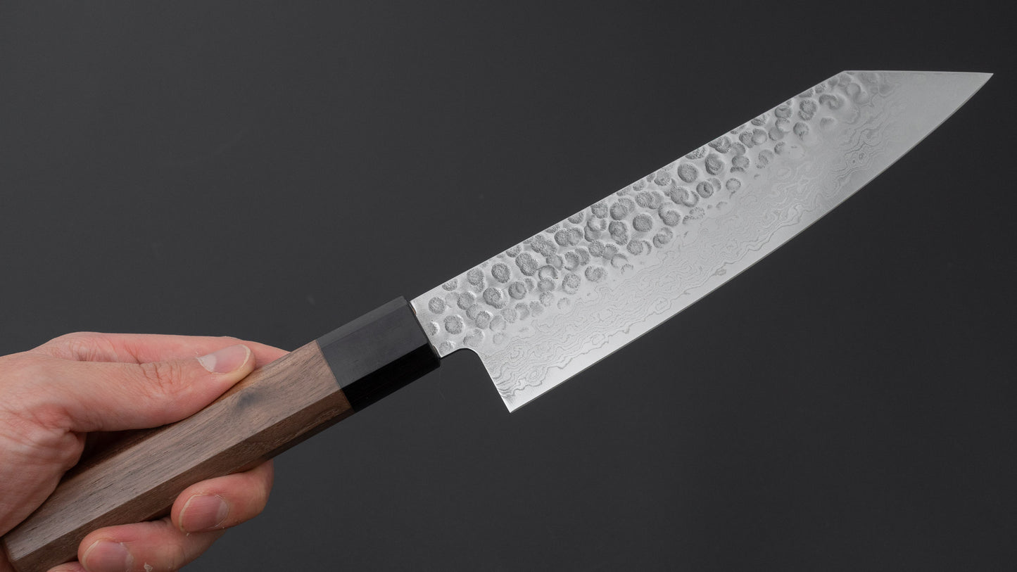 Hitohira HG Tsuchime Damascus Bunka Walnut Handle