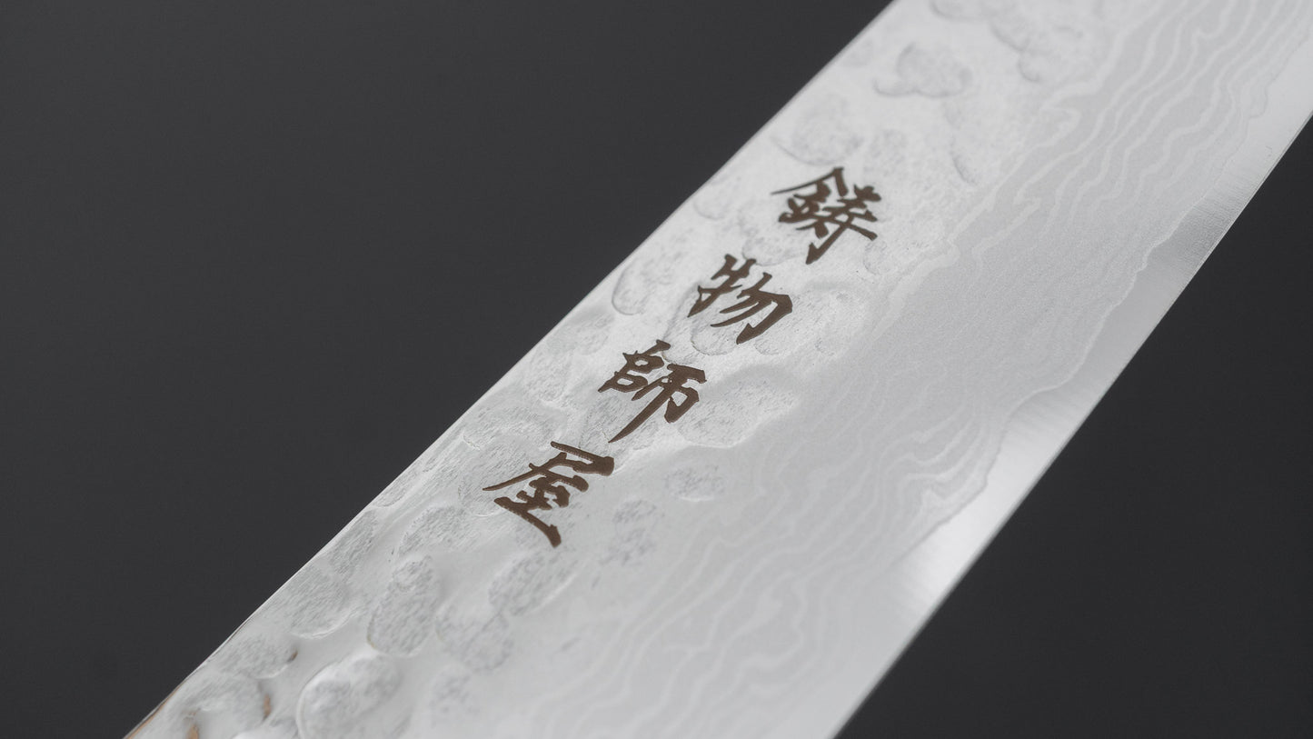 Hitohira Imojiya FW VG10 Tsuchime Damascus Petty Pakka Handle