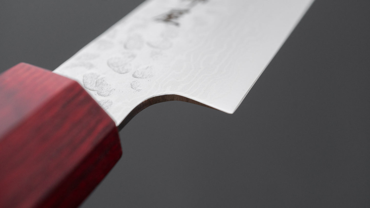 Hitohira Imojiya FW VG10 Tsuchime Damascus Petty Pakka Handle